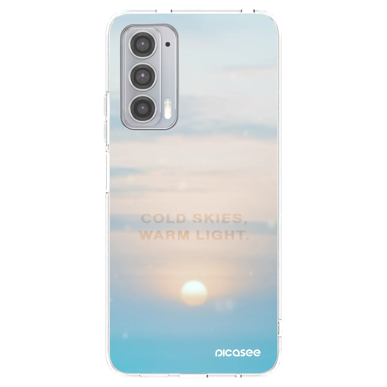 Picasee Motorola Edge 20 Hülle - Transparentes Silikon - COLD SKIES