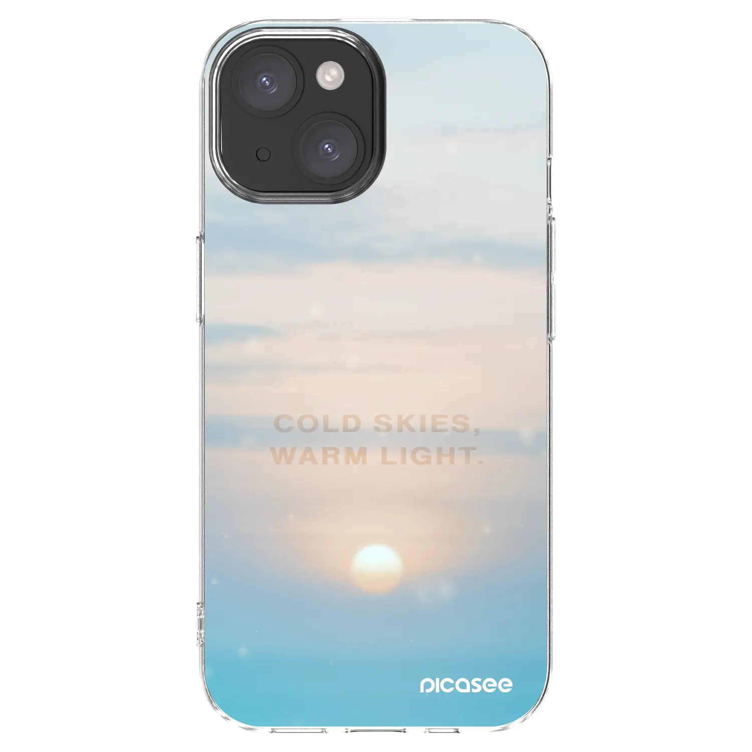 Picasee Apple iPhone 15 Hülle - Transparentes Silikon - COLD SKIES