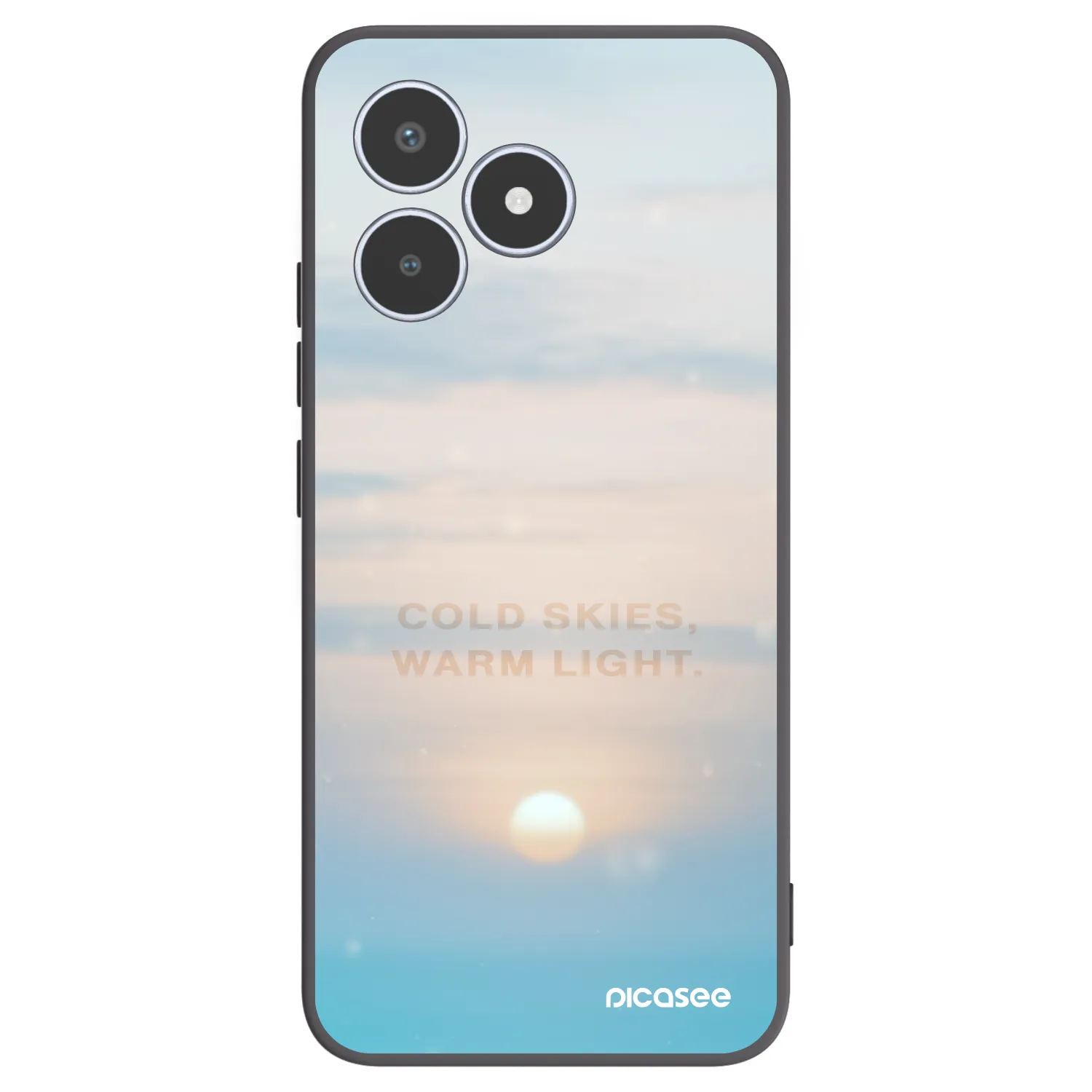 Picasee Realme C53 Hülle - Schwarzes Silikon - COLD SKIES