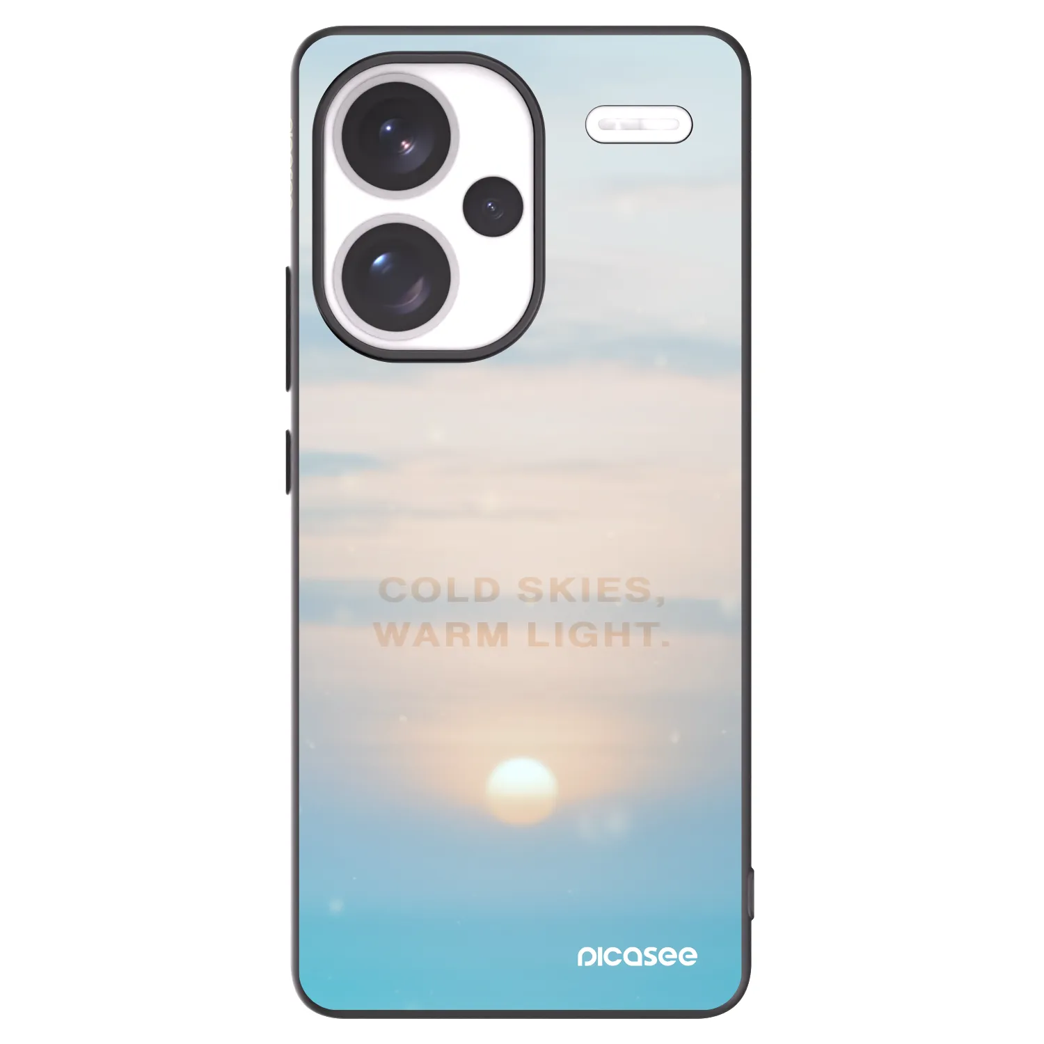 Picasee Xiaomi Redmi Note 13 Pro+ 5G Hülle - Schwarzes Silikon - COLD SKIES