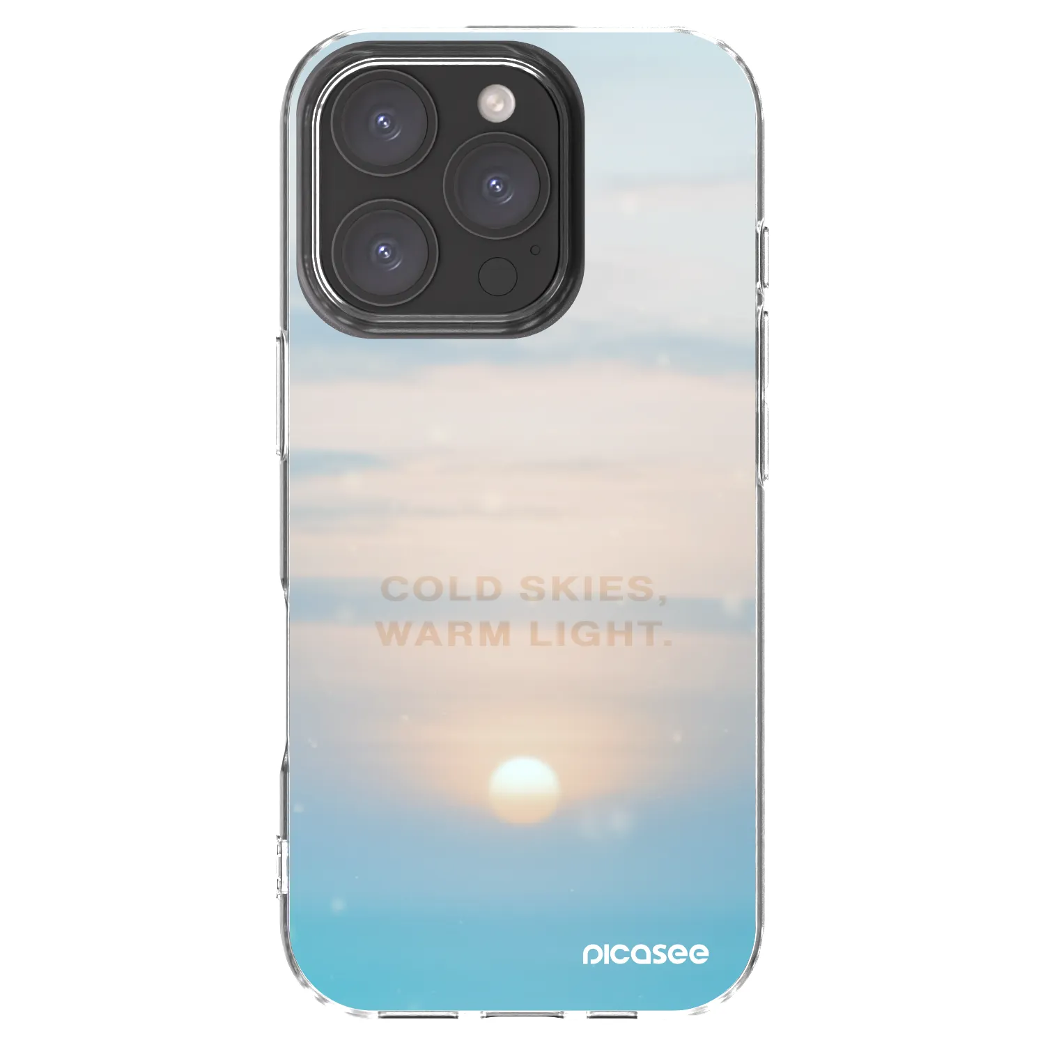 Picasee Apple iPhone 16 Pro Hülle - Transparentes Silikon - COLD SKIES