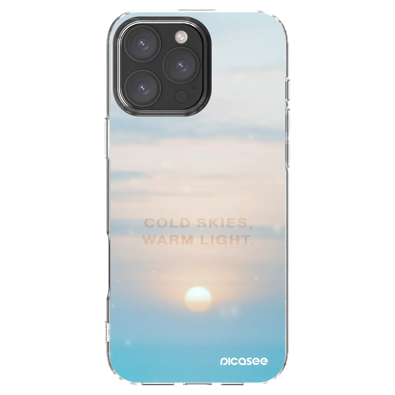 Picasee Apple iPhone 16 Pro Max Hülle - Transparentes Silikon - COLD SKIES