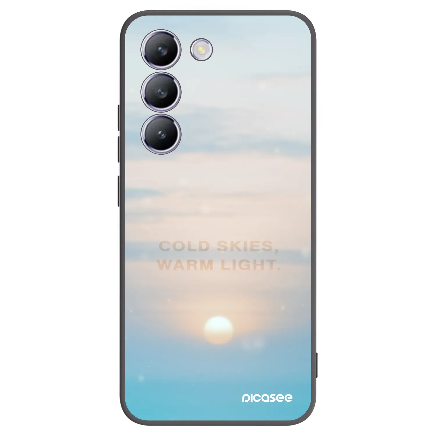 Picasee Vivo V40 SE 5G Hülle - Schwarzes Silikon - COLD SKIES