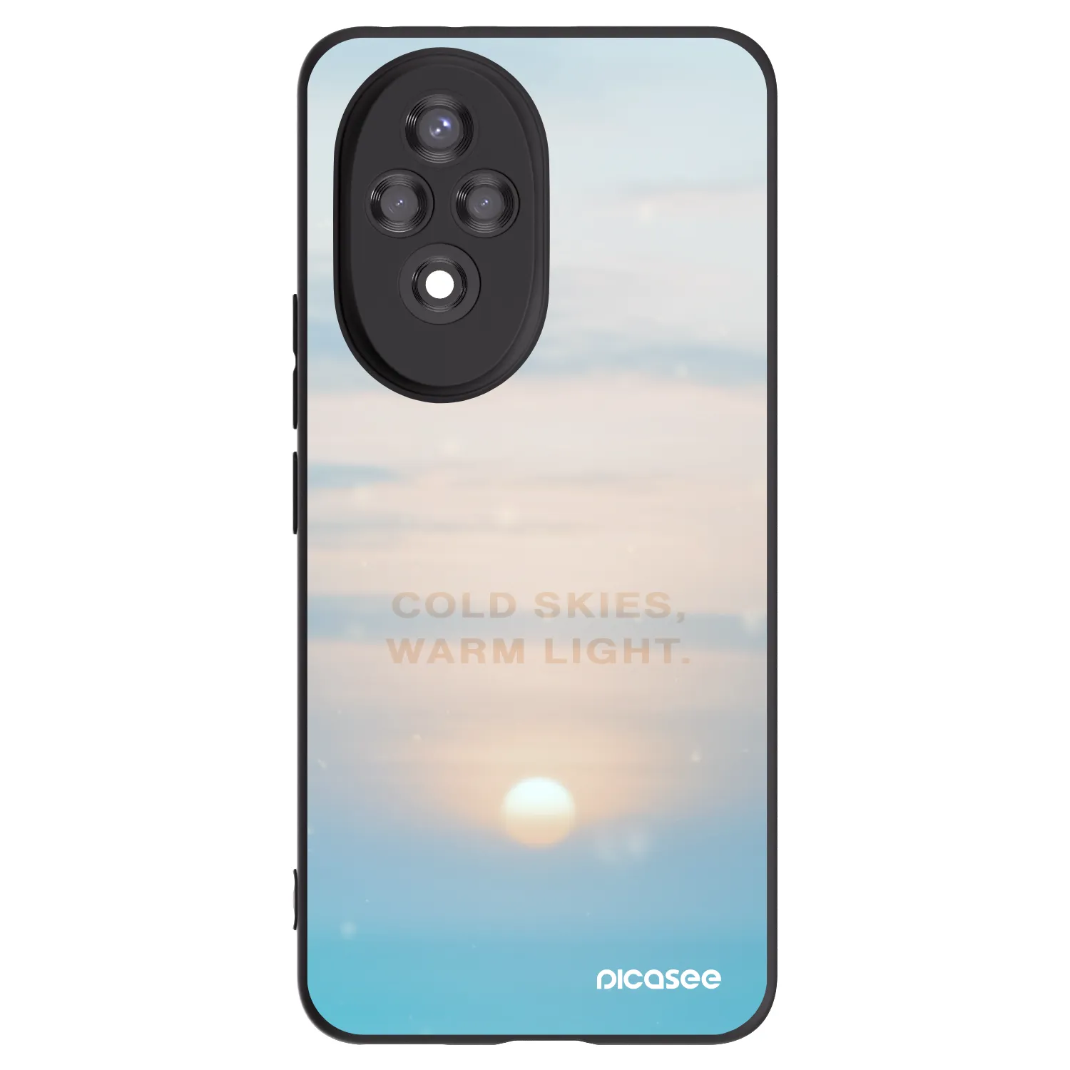 Picasee Honor 200 Pro 5G Hülle - Schwarzes Silikon - COLD SKIES