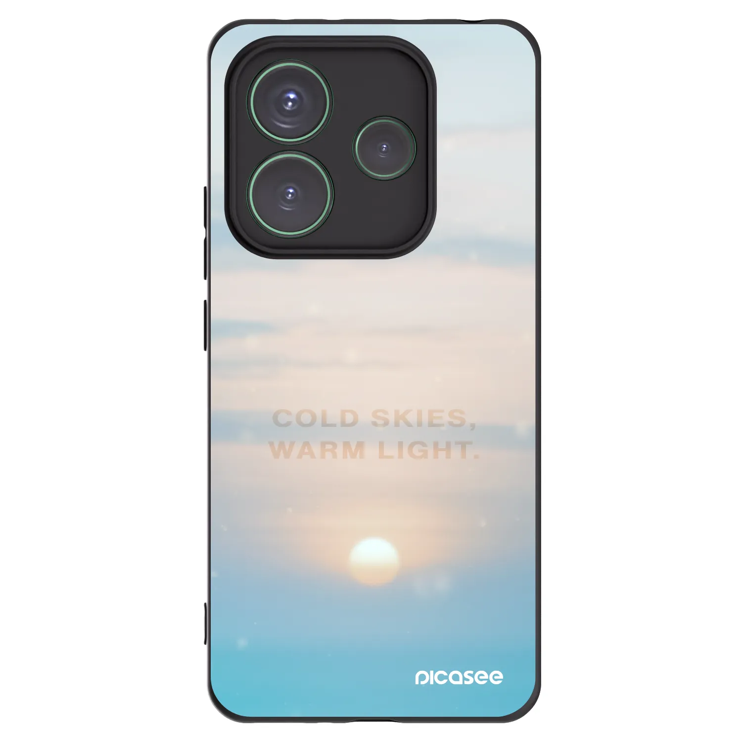 Picasee Xiaomi Redmi Note 14 5G Hülle - Schwarzes Silikon - COLD SKIES