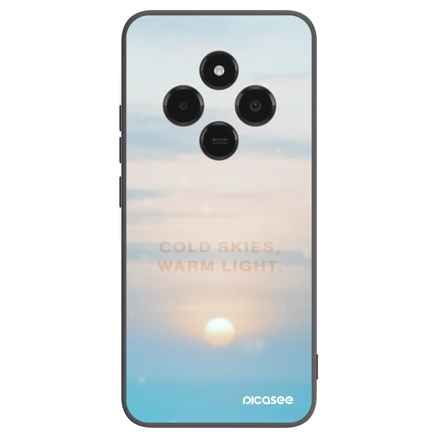 Picasee Xiaomi Poco C75 Hülle - Schwarzes Silikon - COLD SKIES