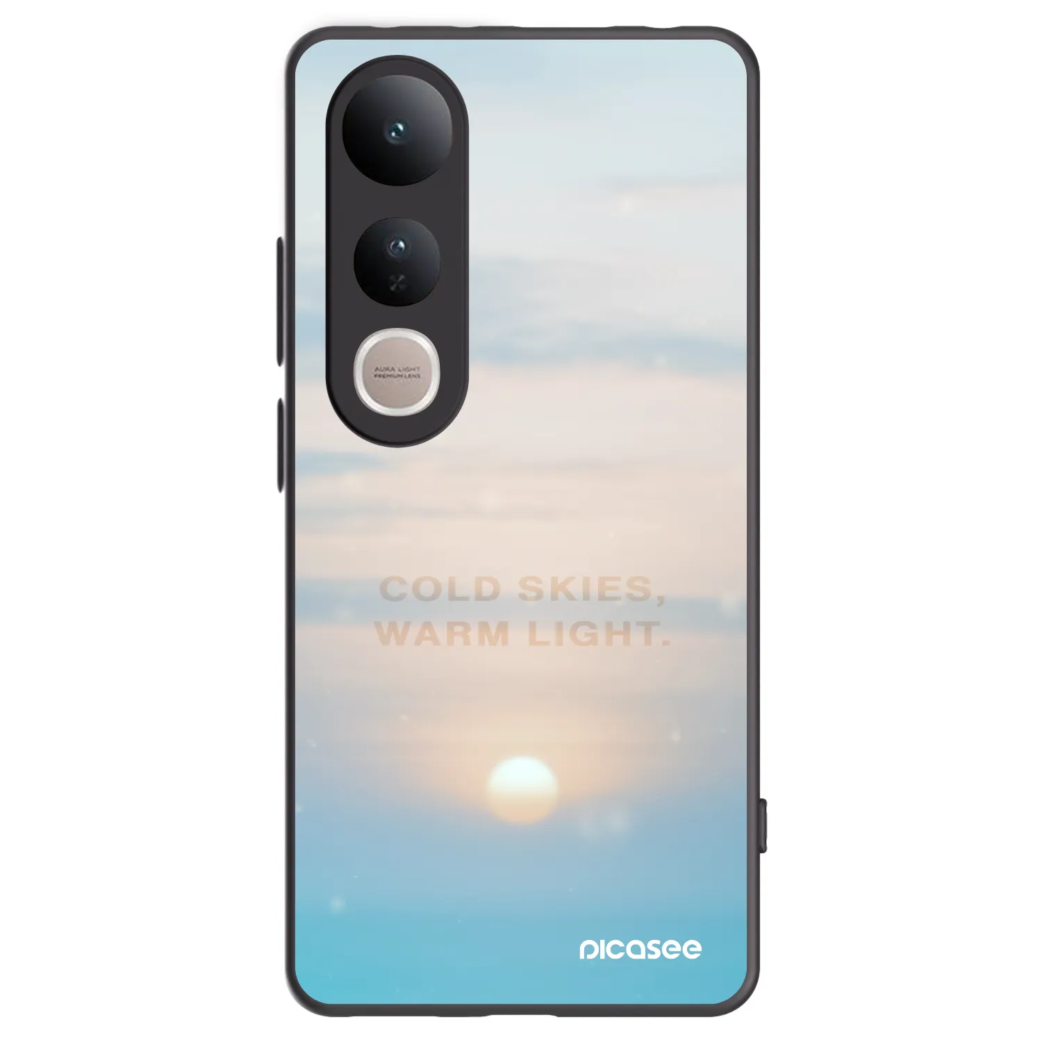 Picasee Vivo V50 Lite 5G Hülle - Schwarzes Silikon - COLD SKIES