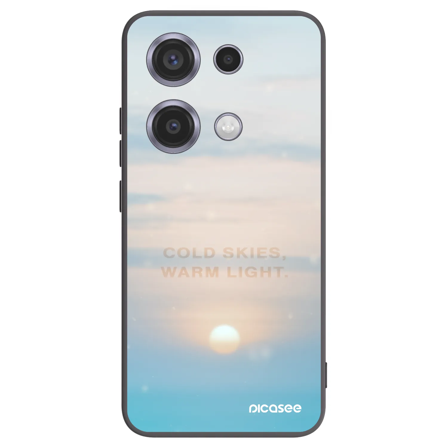 Picasee Xiaomi Redmi Note 14S Hülle - Schwarzes Silikon - COLD SKIES