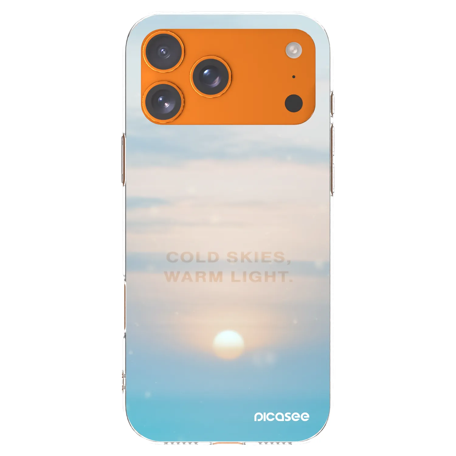 Picasee Apple iPhone 17 Pro Max Hülle - Transparentes Silikon - COLD SKIES