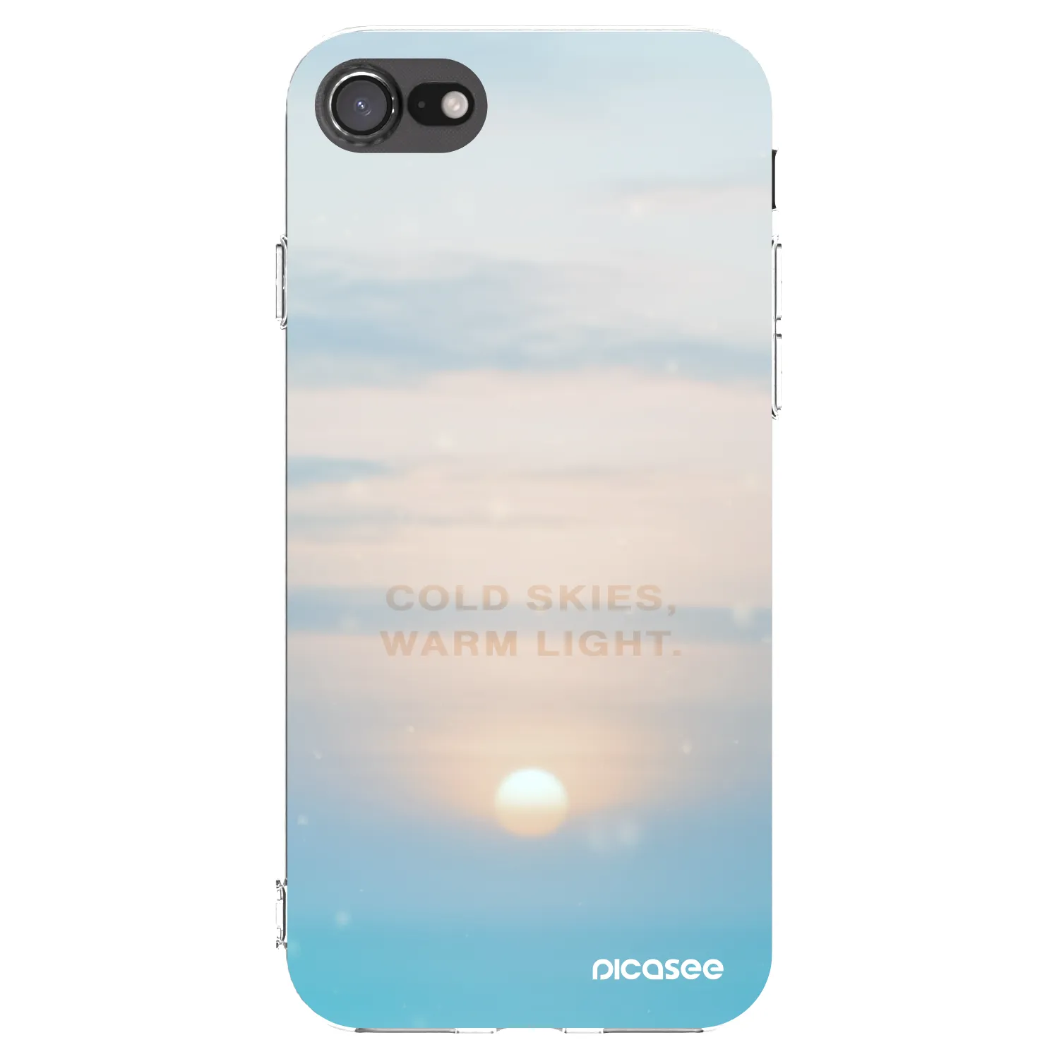 Picasee Apple iPhone 8 Hülle - Transparentes Silikon - COLD SKIES