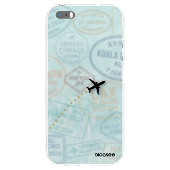 Picasee Apple iPhone 5/5S/SE Hülle - Transparentes Silikon - FLIGHT PATH