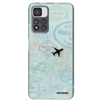 Picasee Xiaomi Redmi Note 11 Pro+ 5G Hülle - Transparentes Silikon - FLIGHT PATH