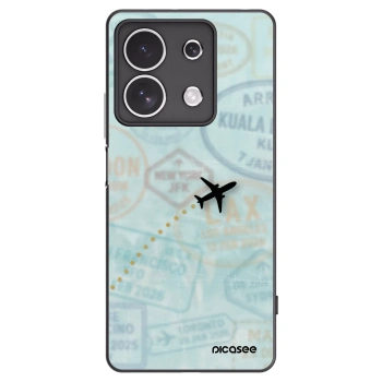 Picasee Xiaomi Redmi Note 13 4G Hülle - Schwarzes Silikon - FLIGHT PATH