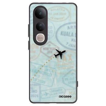 Picasee Vivo V50 Lite 5G Hülle - Schwarzes Silikon - FLIGHT PATH