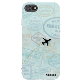 Picasee Apple iPhone 8 Hülle - Transparentes Silikon - FLIGHT PATH