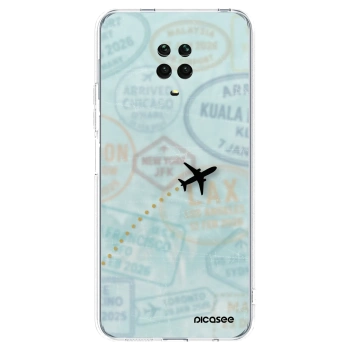 Picasee Xiaomi Redmi Note 9 Pro Hülle - Transparentes Silikon - FLIGHT PATH