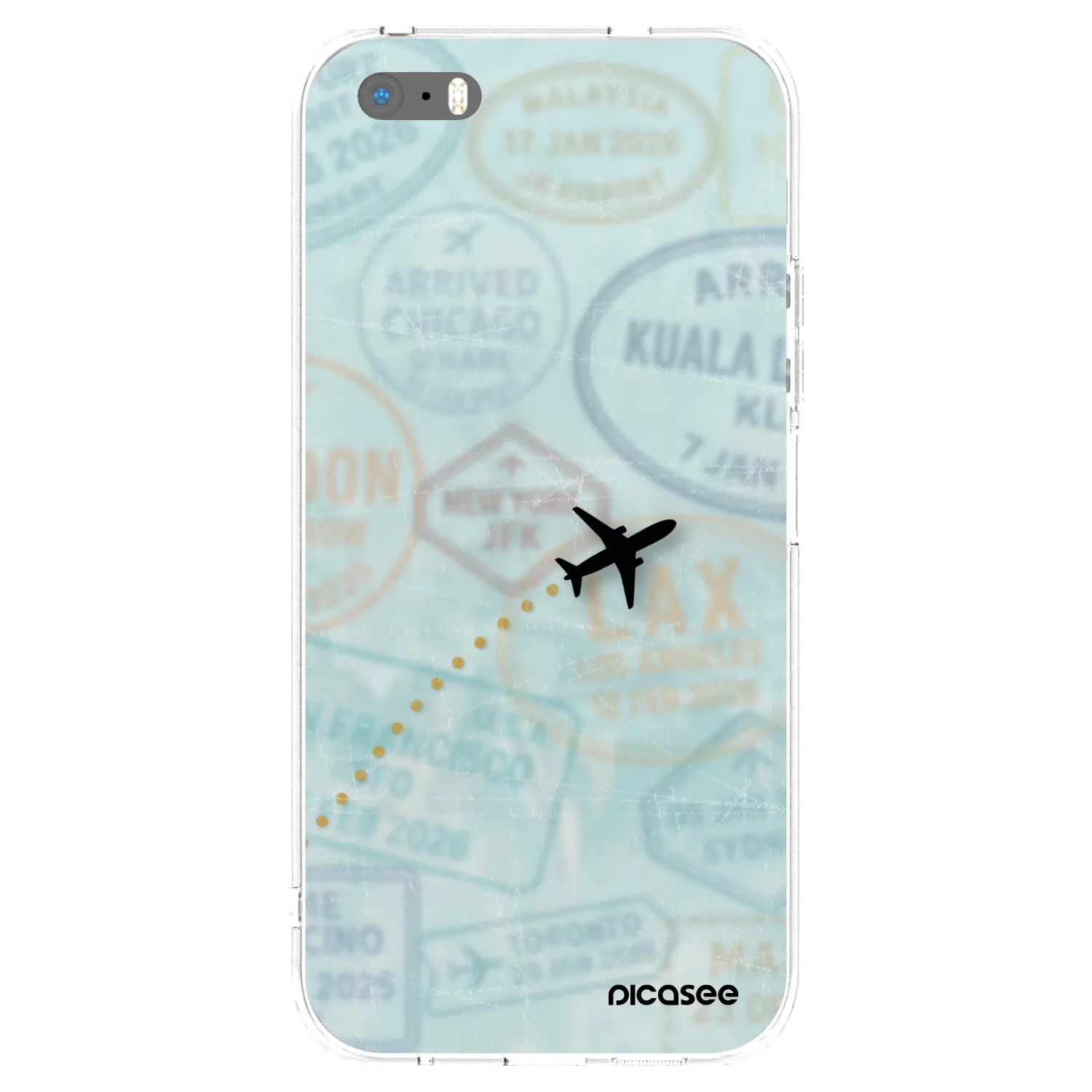 Picasee Apple iPhone 5/5S/SE Hülle - Transparentes Silikon - FLIGHT PATH