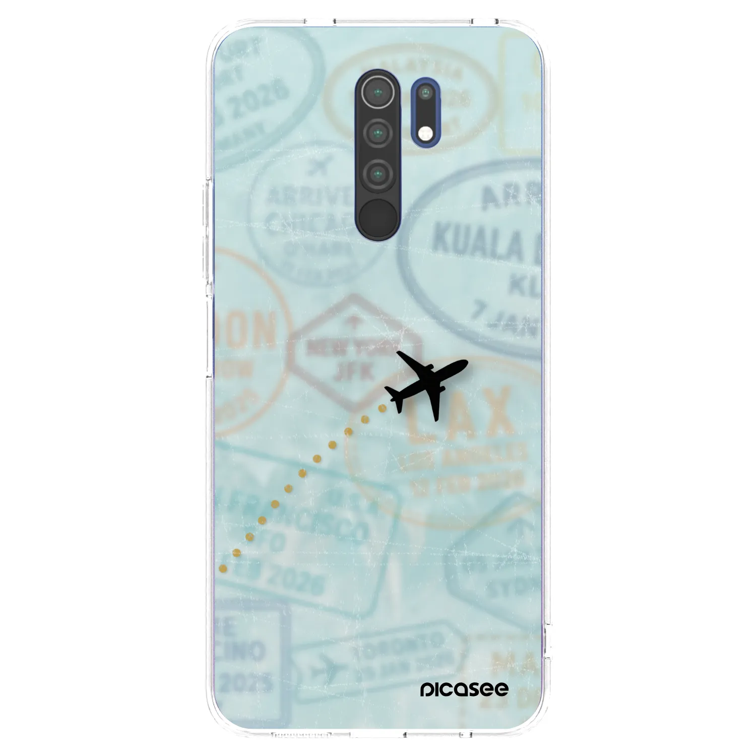 Picasee Xiaomi Redmi 9 Hülle - Transparentes Silikon - FLIGHT PATH