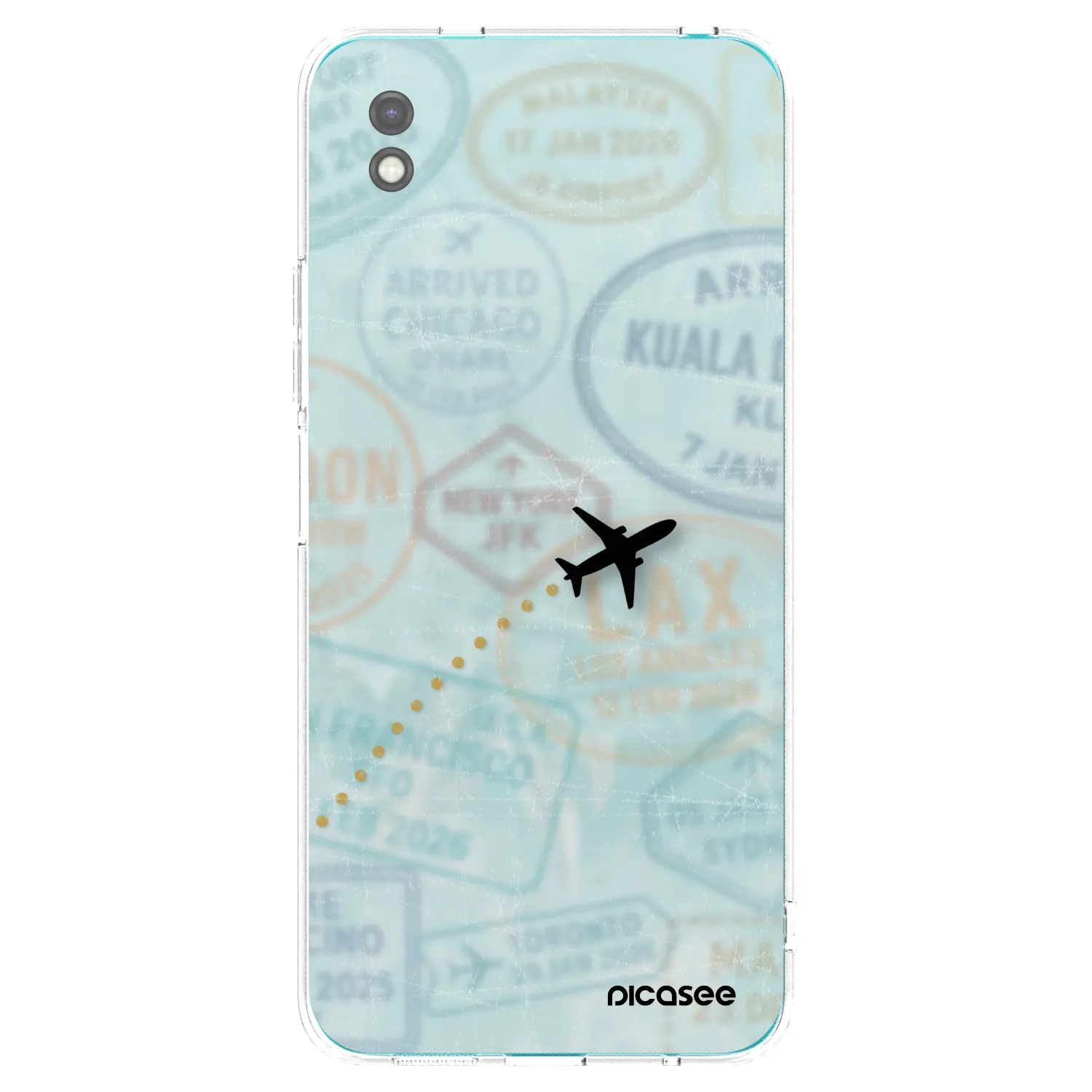 Picasee Xiaomi Redmi 9A Hülle - Schwarzes Silikon - FLIGHT PATH