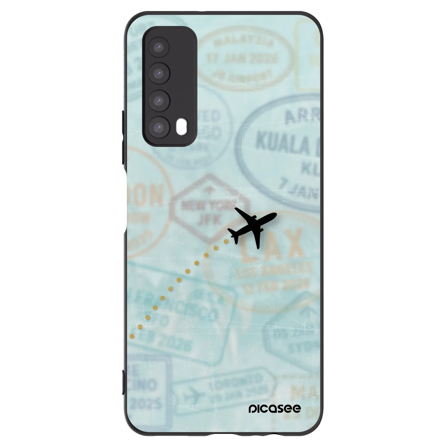 Picasee Huawei P Smart 2021 Hülle - Schwarzes Silikon - FLIGHT PATH