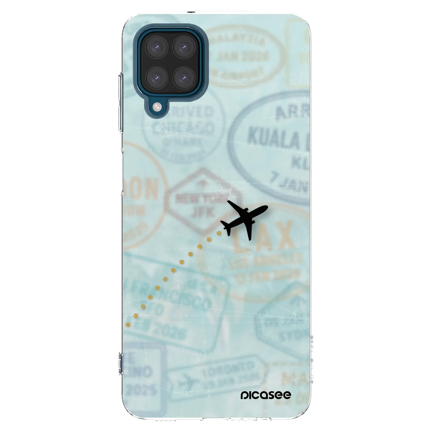 Picasee Samsung Galaxy A12 A125F Hülle - Transparentes Silikon - FLIGHT PATH