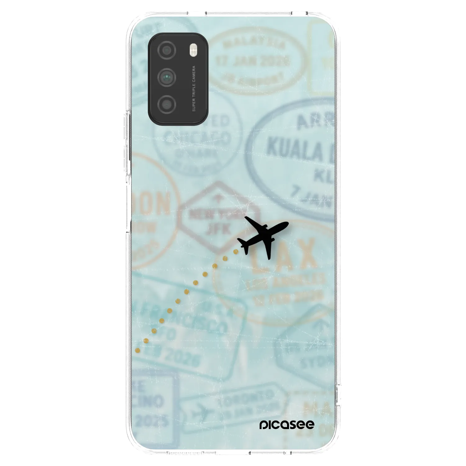 Picasee Xiaomi Poco M3 Hülle - Transparentes Silikon - FLIGHT PATH