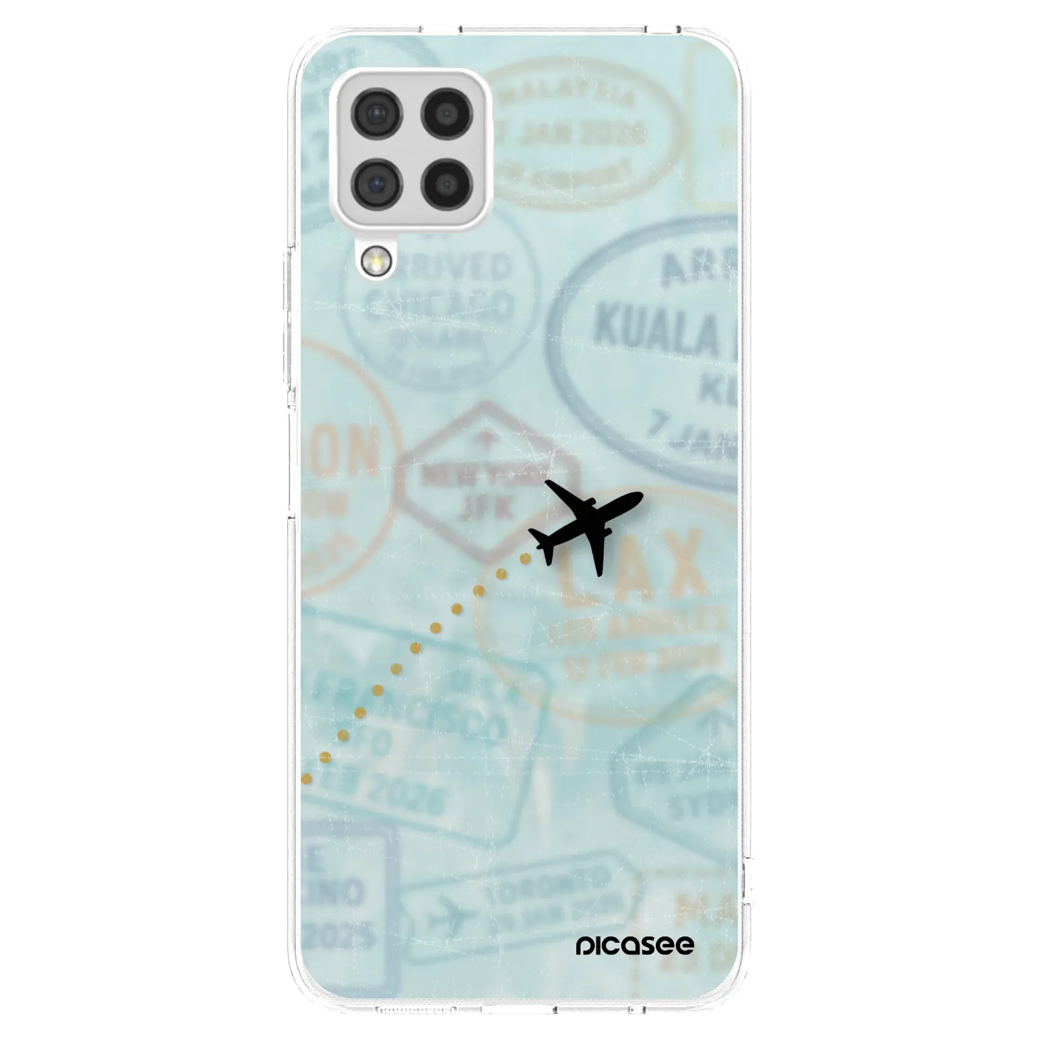 Picasee Samsung Galaxy A22 A225F 4G Hülle - Transparentes Silikon - FLIGHT PATH