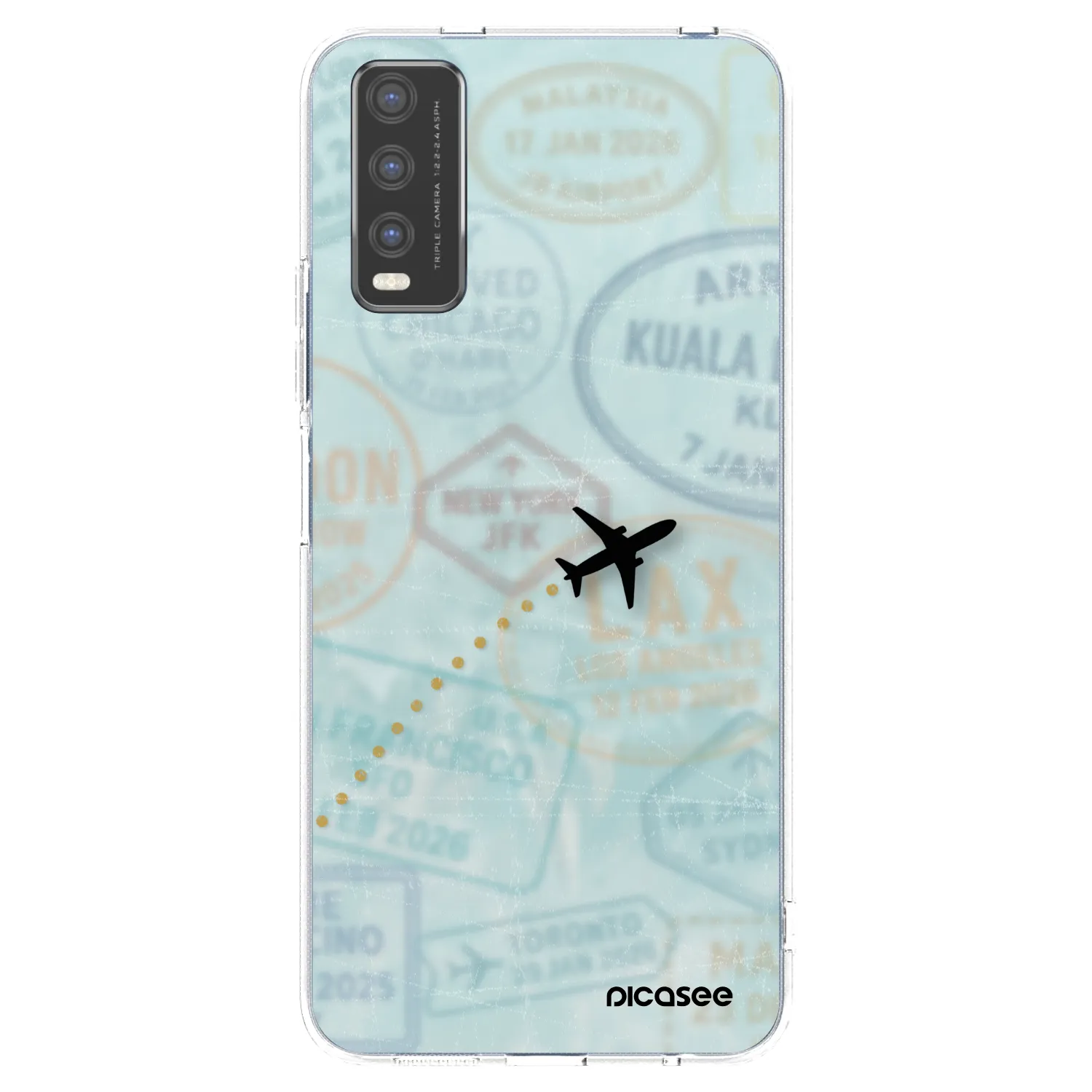 Picasee Vivo Y20s Hülle - Transparentes Silikon - FLIGHT PATH