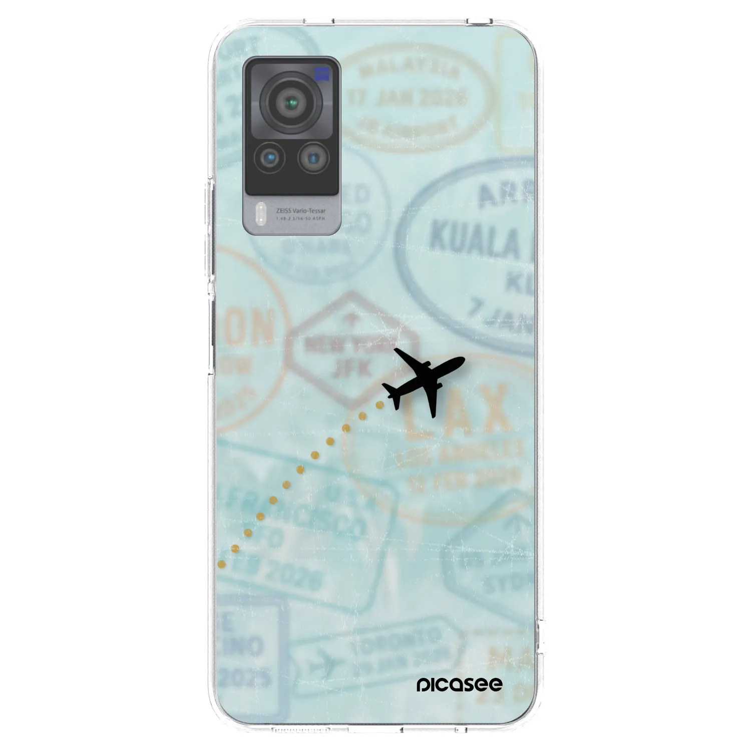 Picasee Vivo X60 Pro 5G Hülle - Transparentes Silikon - FLIGHT PATH