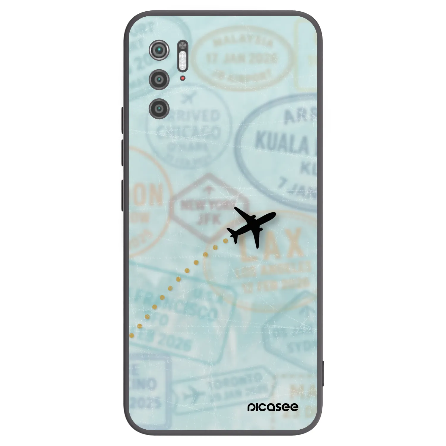 Picasee Xiaomi Poco M3 Pro 5G Hülle - Schwarzes Silikon - FLIGHT PATH