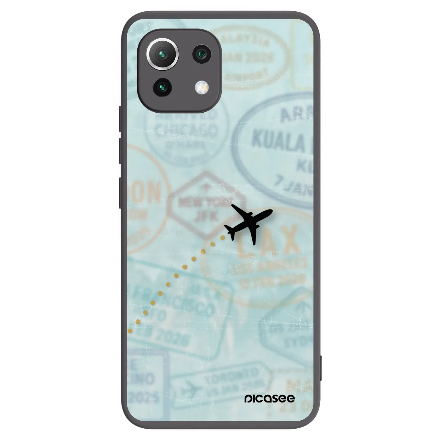 Picasee Xiaomi 11 Lite 5G NE Hülle - Schwarzes Silikon - FLIGHT PATH