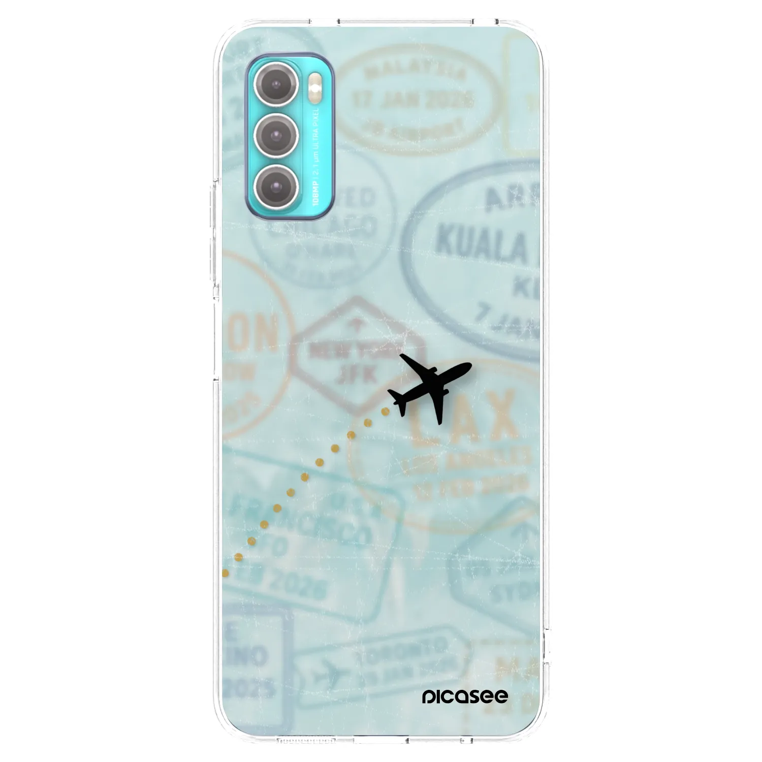 Picasee Motorola Moto G60 Hülle - Transparentes Silikon - FLIGHT PATH