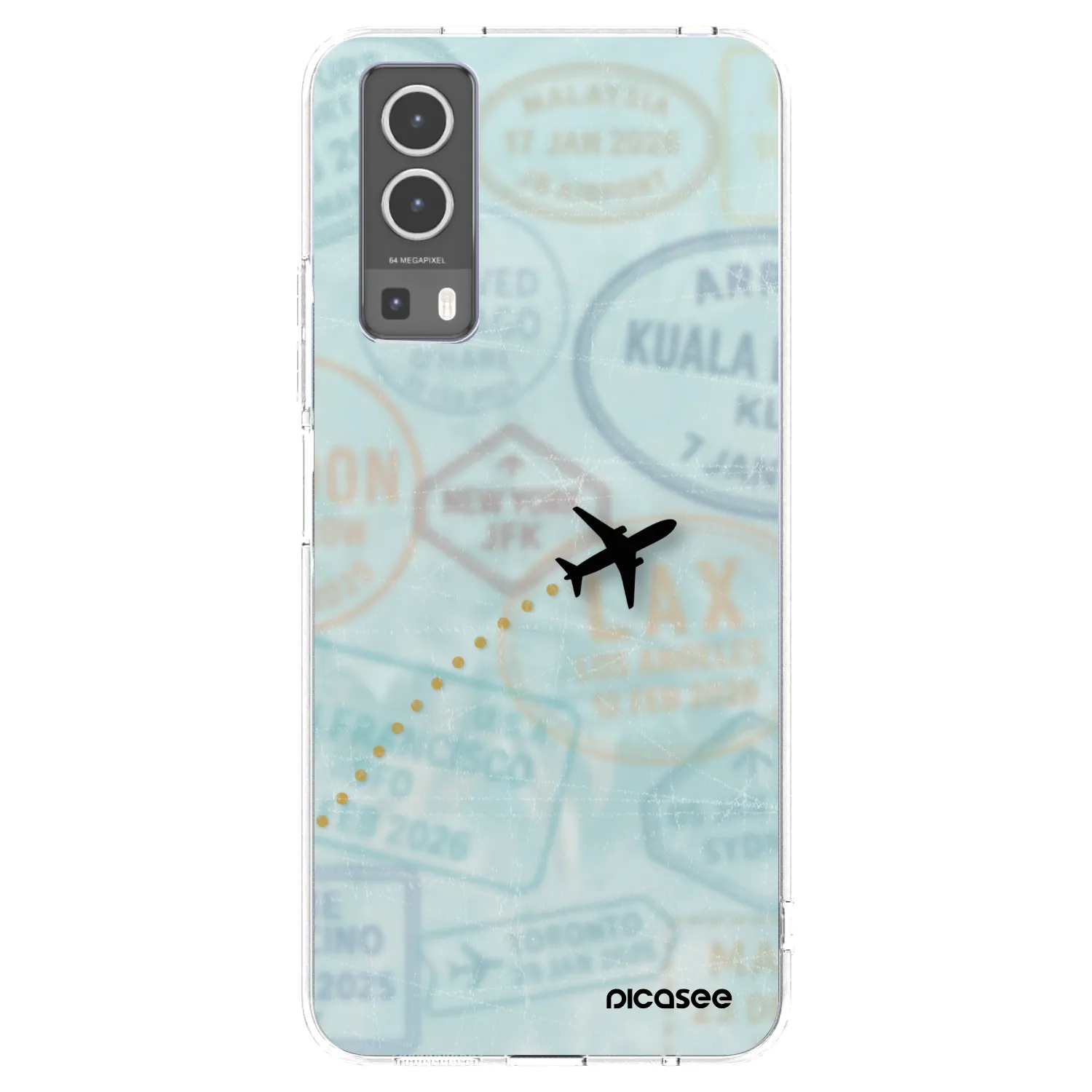 Picasee Vivo Y72 5G Hülle - Transparentes Silikon - FLIGHT PATH