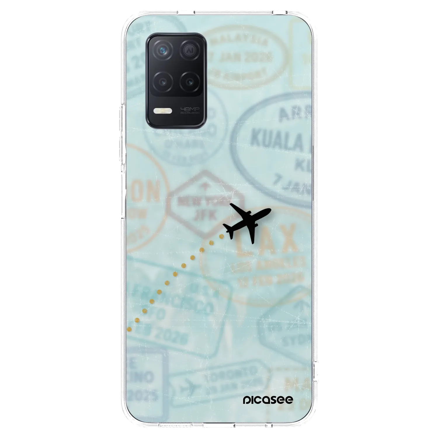 Picasee Realme 8 5G Hülle - Transparentes Silikon - FLIGHT PATH