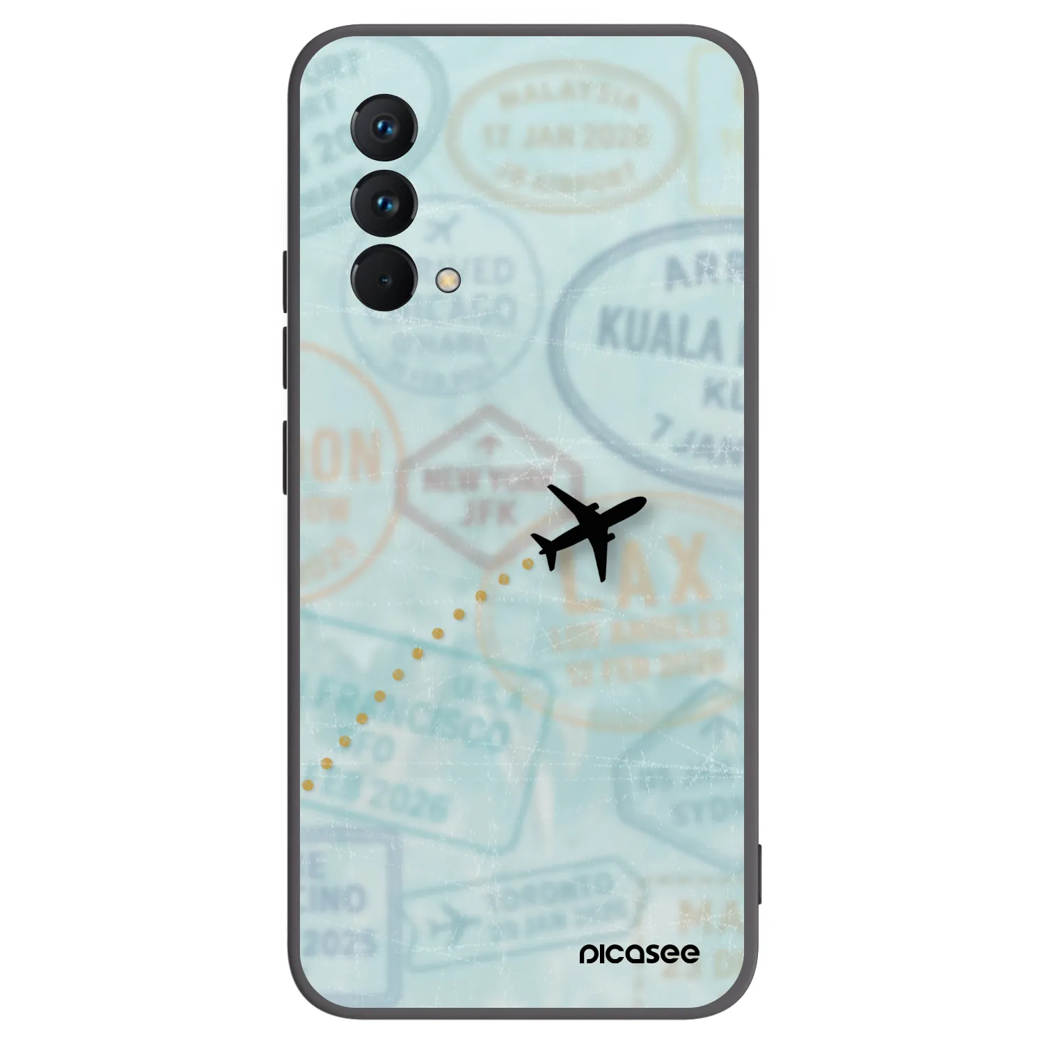 Picasee Realme GT Master Edition 5G Hülle - Schwarzes Silikon - FLIGHT PATH