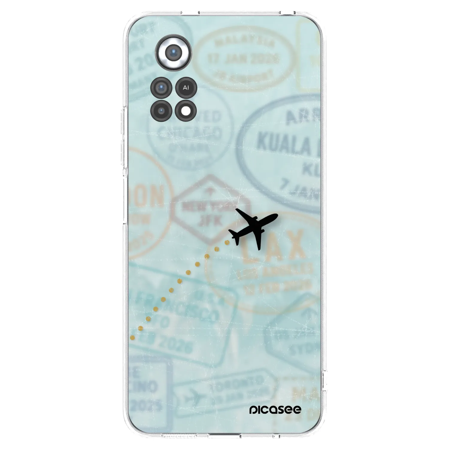 Picasee Xiaomi Poco X4 Pro 5G Hülle - Transparentes Silikon - FLIGHT PATH