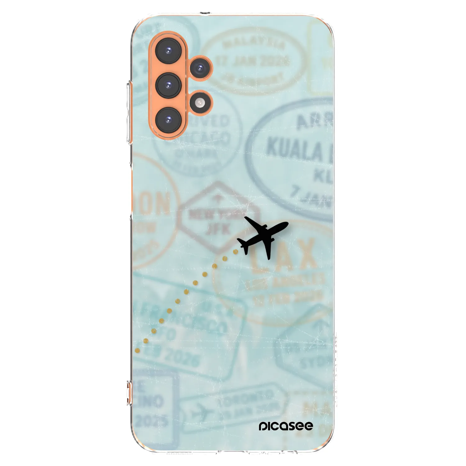 Picasee Samsung Galaxy A13 4G A135 Hülle - Transparentes Silikon - FLIGHT PATH