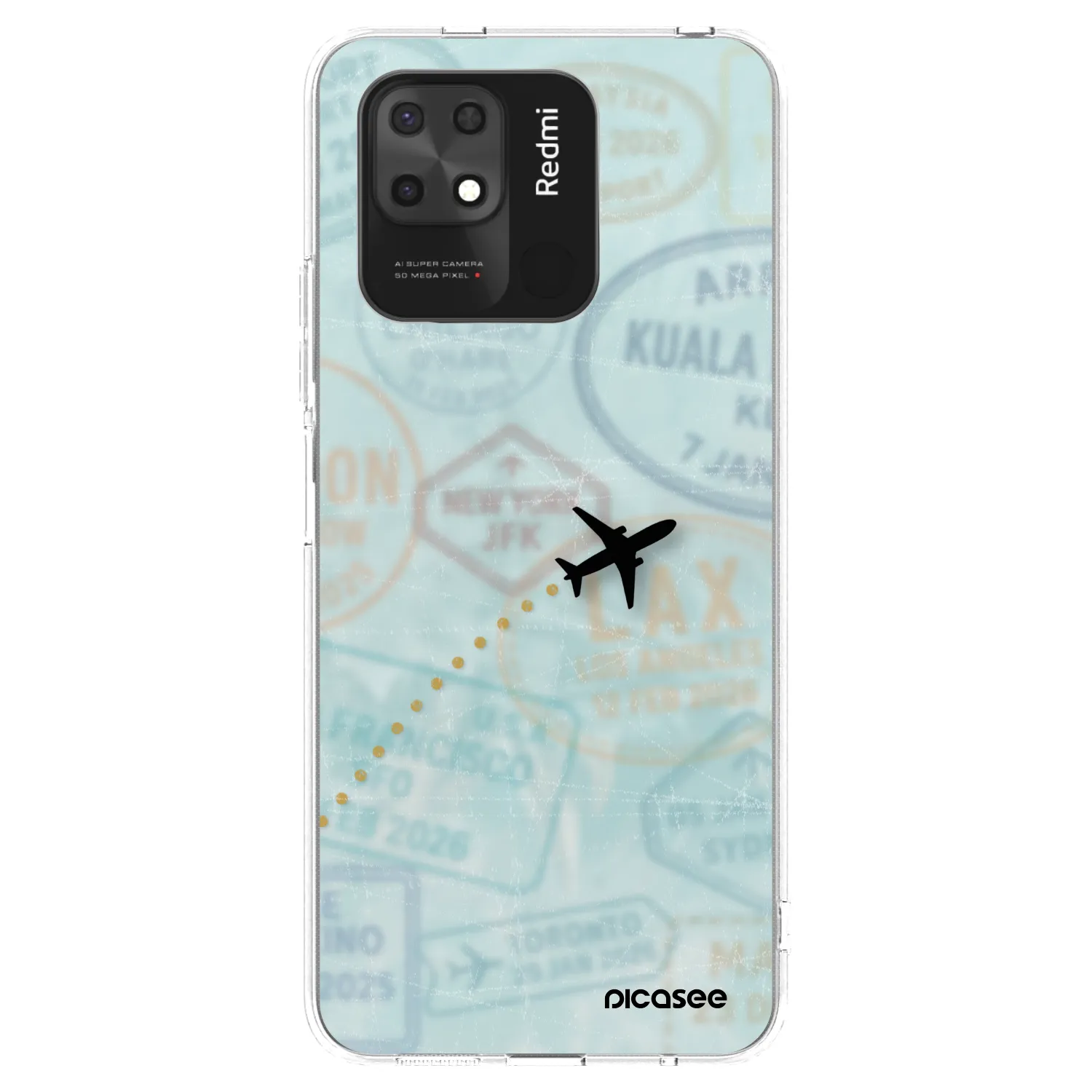 Picasee Xiaomi Redmi 10C Hülle - Transparentes Silikon - FLIGHT PATH