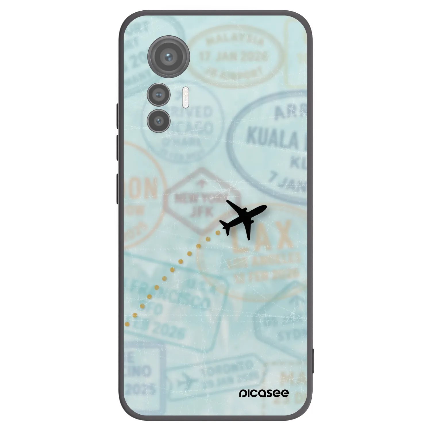 Picasee Xiaomi 12 Lite Hülle - Schwarzes Silikon - FLIGHT PATH