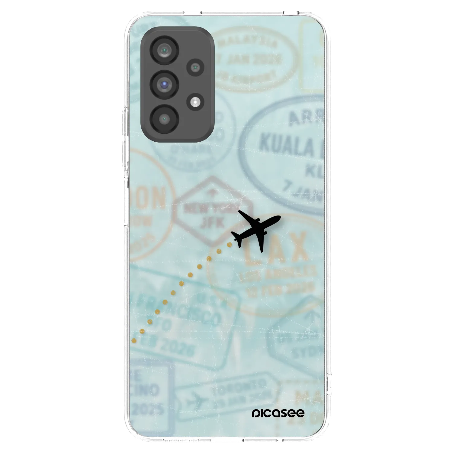 Picasee Samsung Galaxy A73 5G Hülle - Transparentes Silikon - FLIGHT PATH