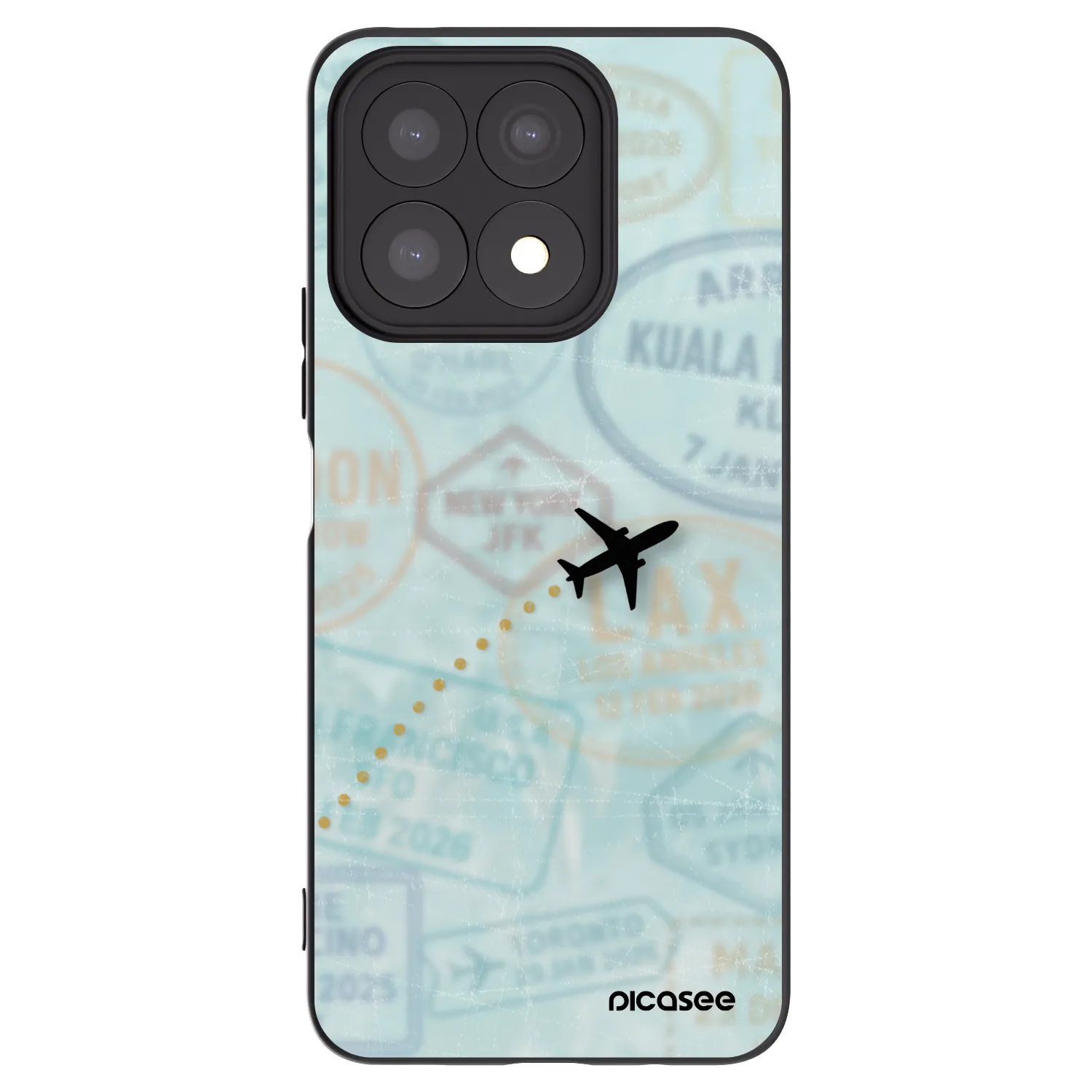 Picasee Honor X8a Hülle - Schwarzes Silikon - FLIGHT PATH