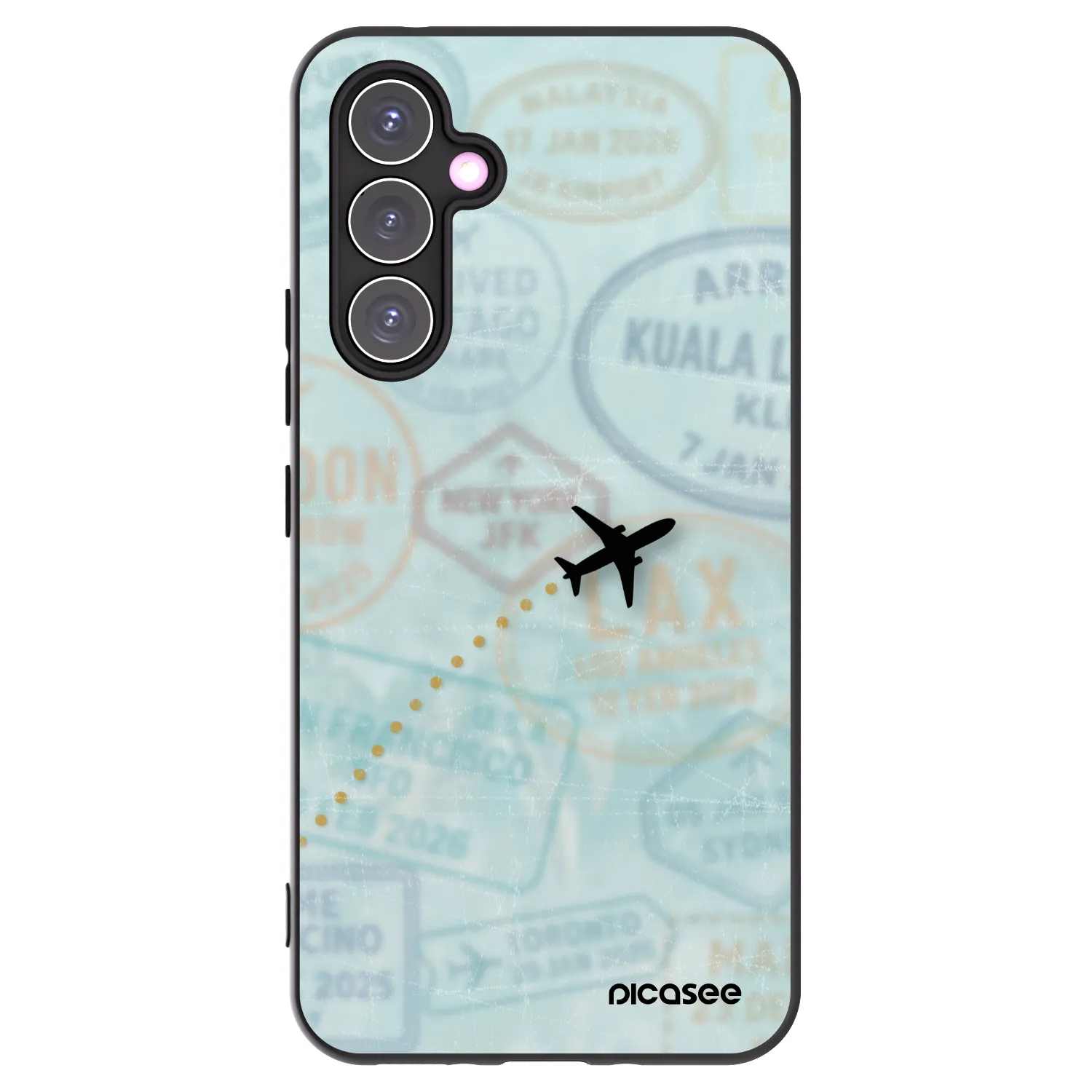 Picasee Samsung Galaxy A54 5G A546B Hülle - Schwarzes Silikon - FLIGHT PATH