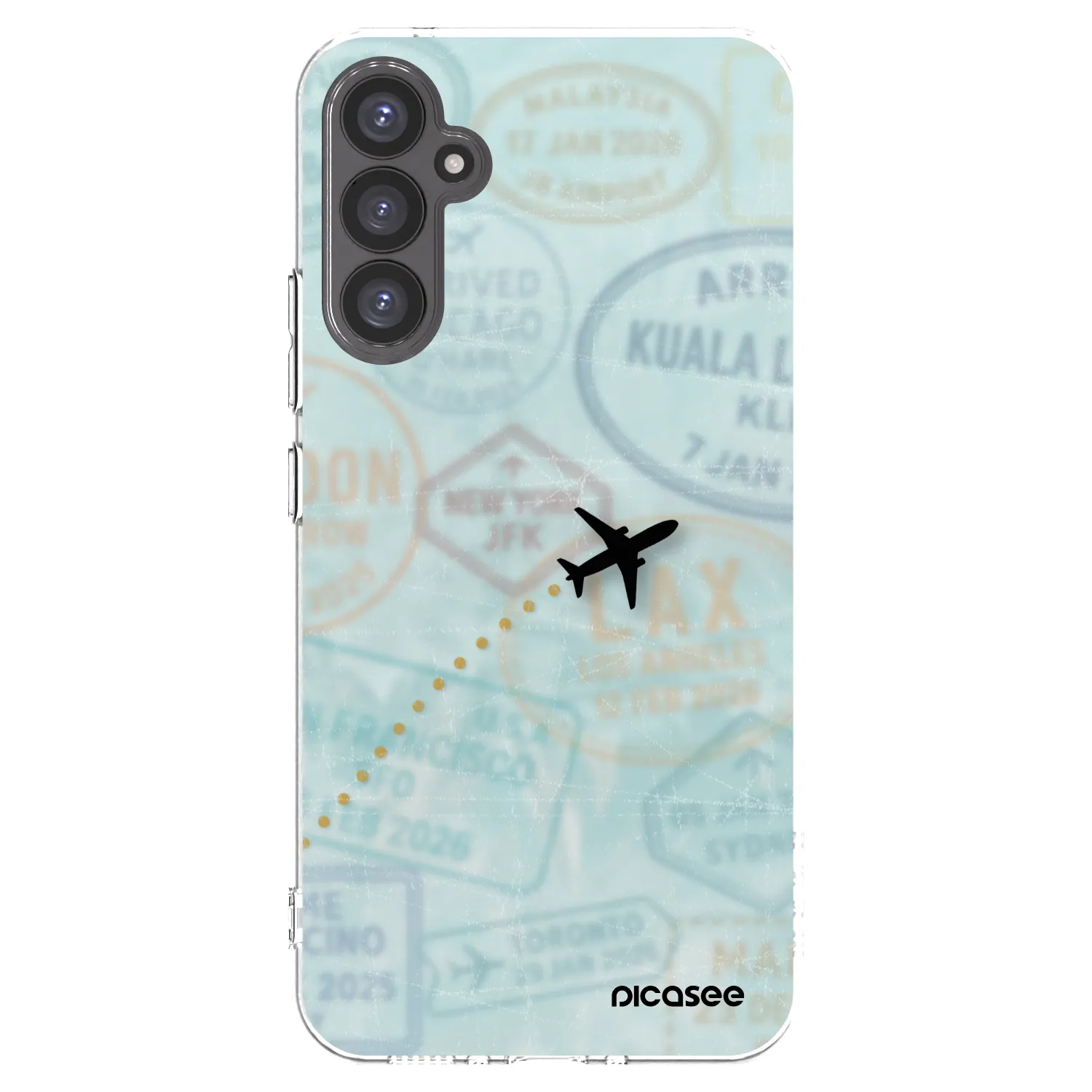 Picasee Samsung Galaxy A34 5G A346B Hülle - Transparentes Silikon - FLIGHT PATH