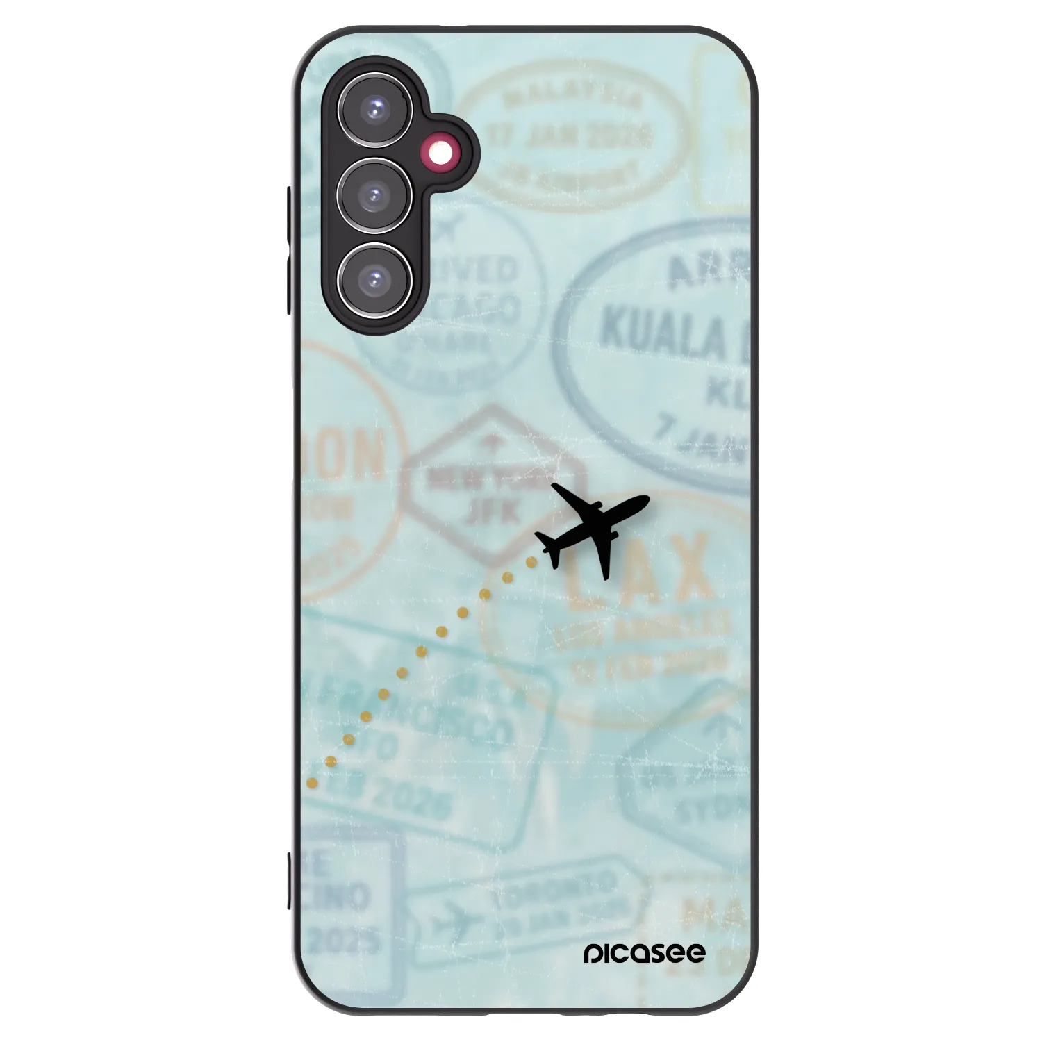 Picasee Samsung Galaxy A14 5G A146P Hülle - Schwarzes Silikon - FLIGHT PATH
