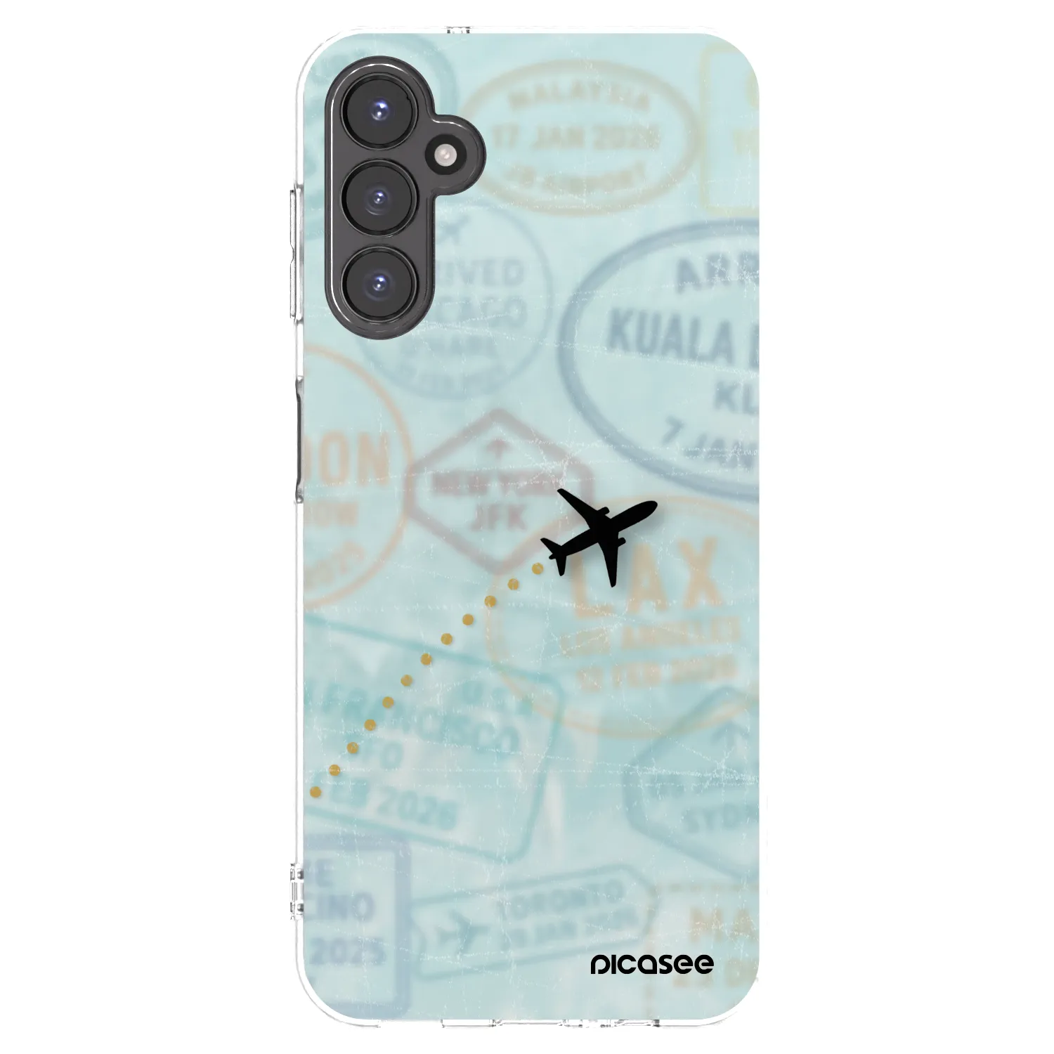 Picasee Samsung Galaxy A14 5G A146P Hülle - Transparentes Silikon - FLIGHT PATH