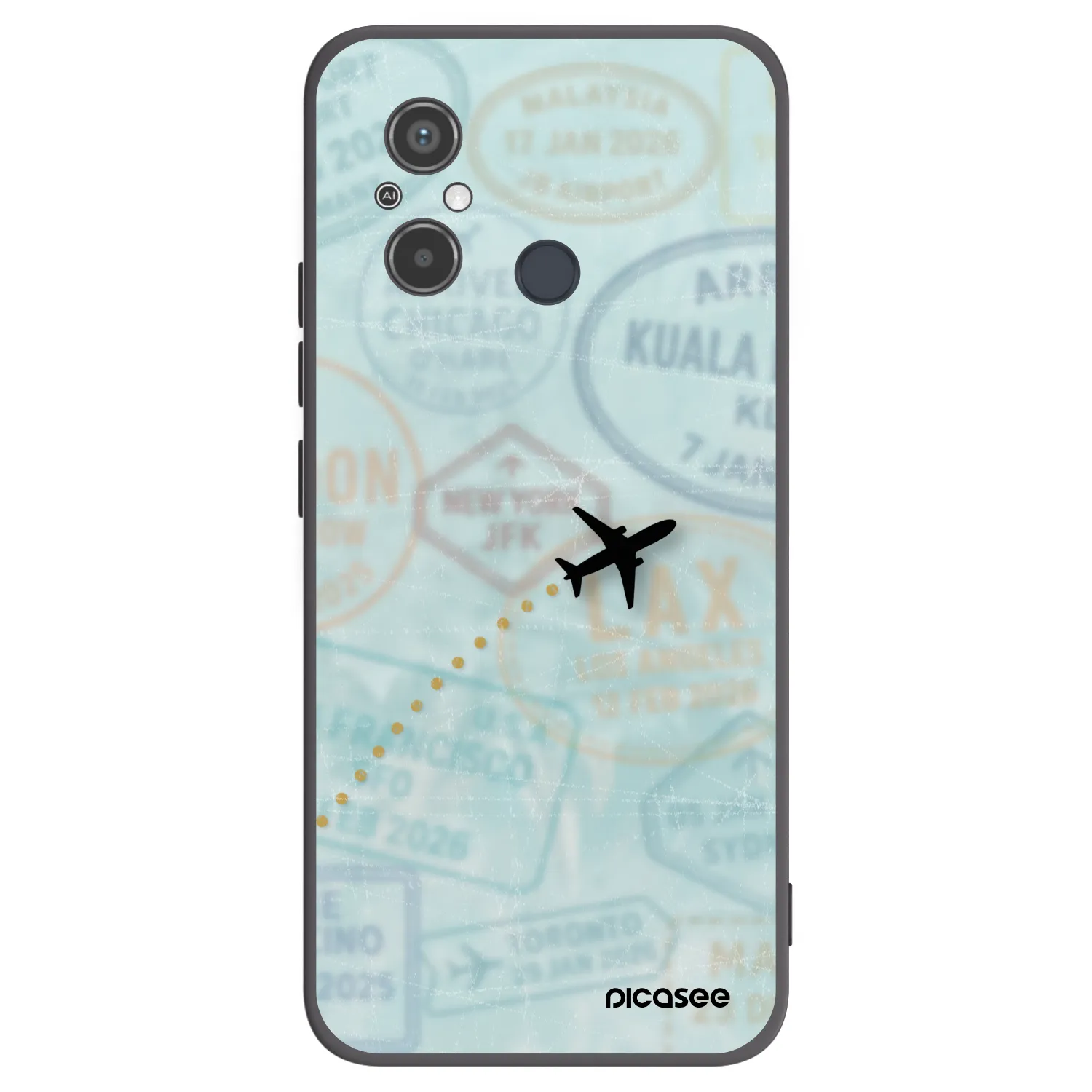 Picasee Xiaomi Redmi 12C Hülle - Schwarzes Silikon - FLIGHT PATH