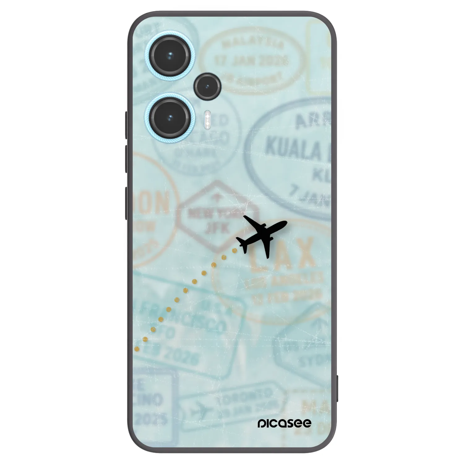 Picasee Xiaomi Poco F5 Hülle - Schwarzes Silikon - FLIGHT PATH