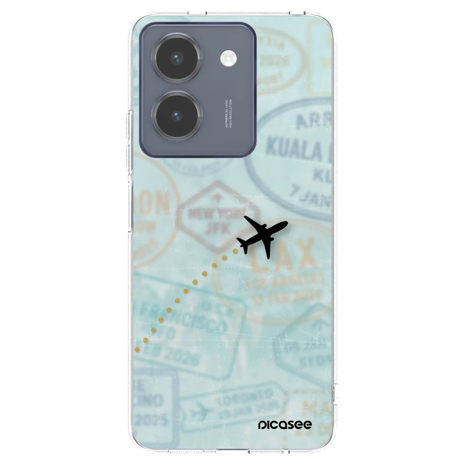 Picasee Vivo Y36 4G Hülle - Transparentes Silikon - FLIGHT PATH