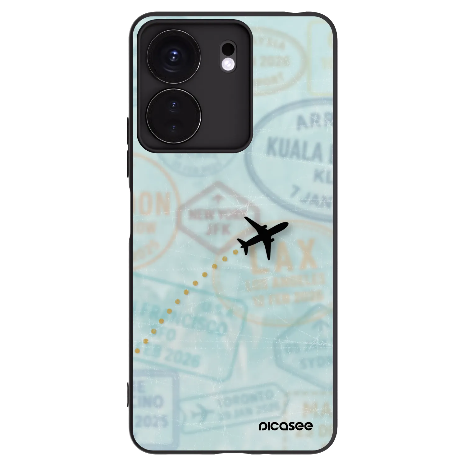 Picasee Xiaomi Redmi 13C 4G Hülle - Schwarzes Silikon - FLIGHT PATH