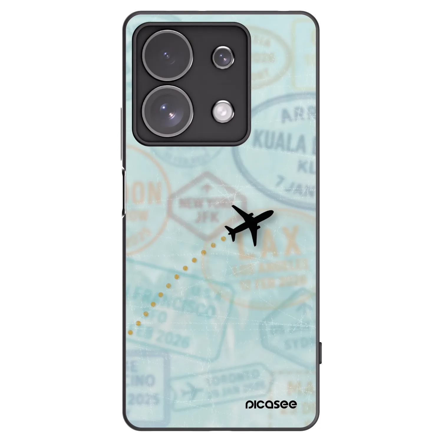 Picasee Xiaomi Redmi Note 13 Pro 4G Hülle - Schwarzes Silikon - FLIGHT PATH